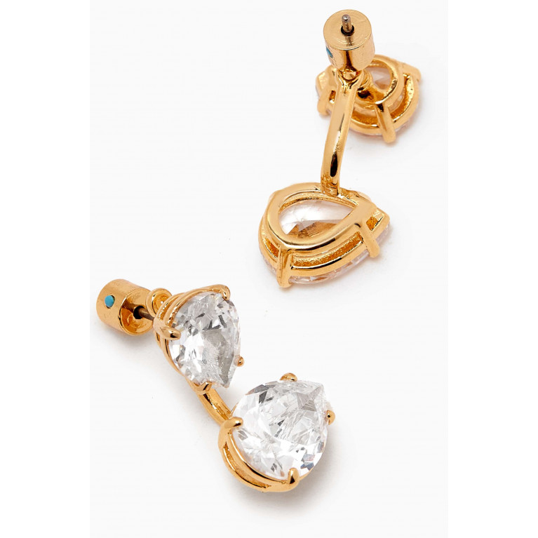 Roxanne Assoulin - Diamond Girl Float Earrings in Gold-plated Brass