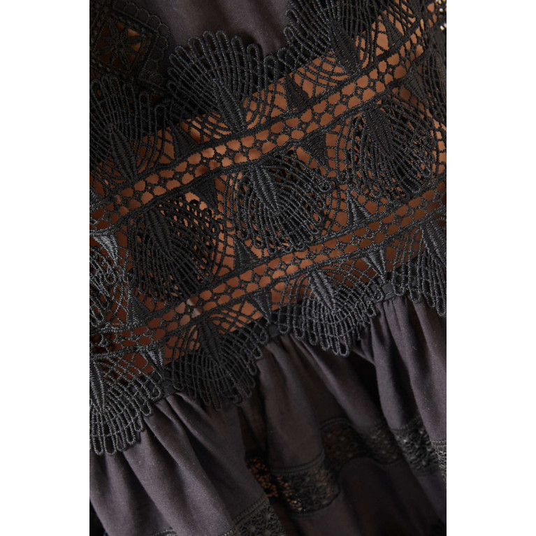 Waimari - Chia Crochet-trim Kimono in Cotton