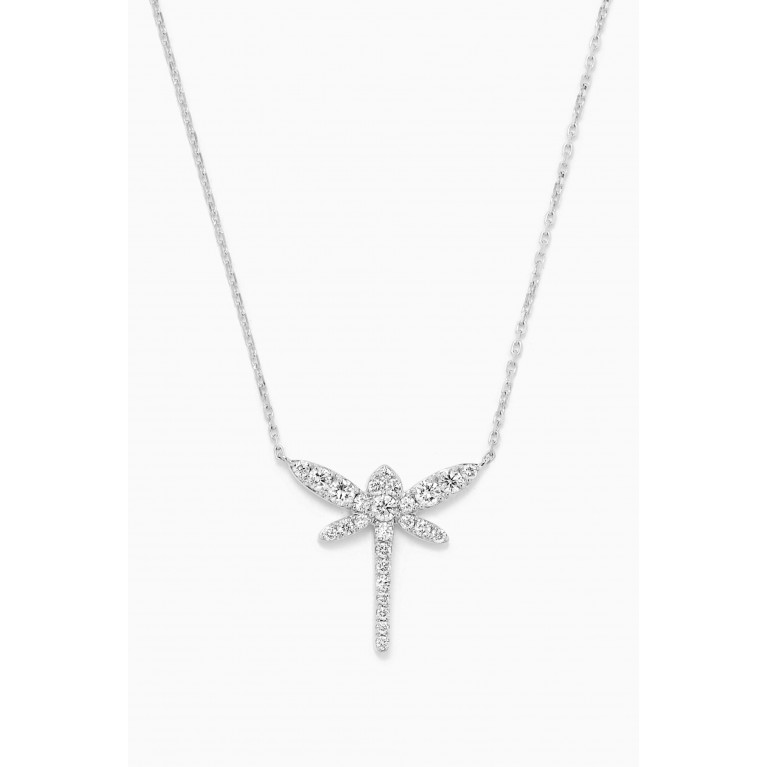 Fergus James - Dragonfly Pendant Diamond Necklace in 18kt White Gold