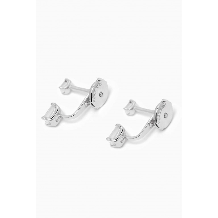 Fergus James - Emerald Diamond Slider Earrings in 18kt White Gold