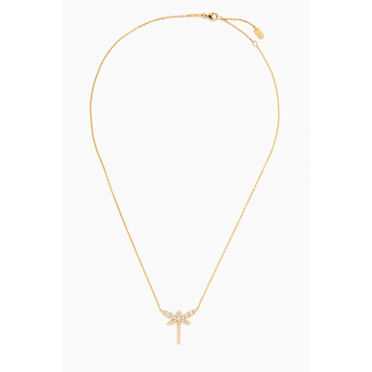 Fergus James - Dragonfly Pendant Diamond Necklace in 18kt Yellow Gold