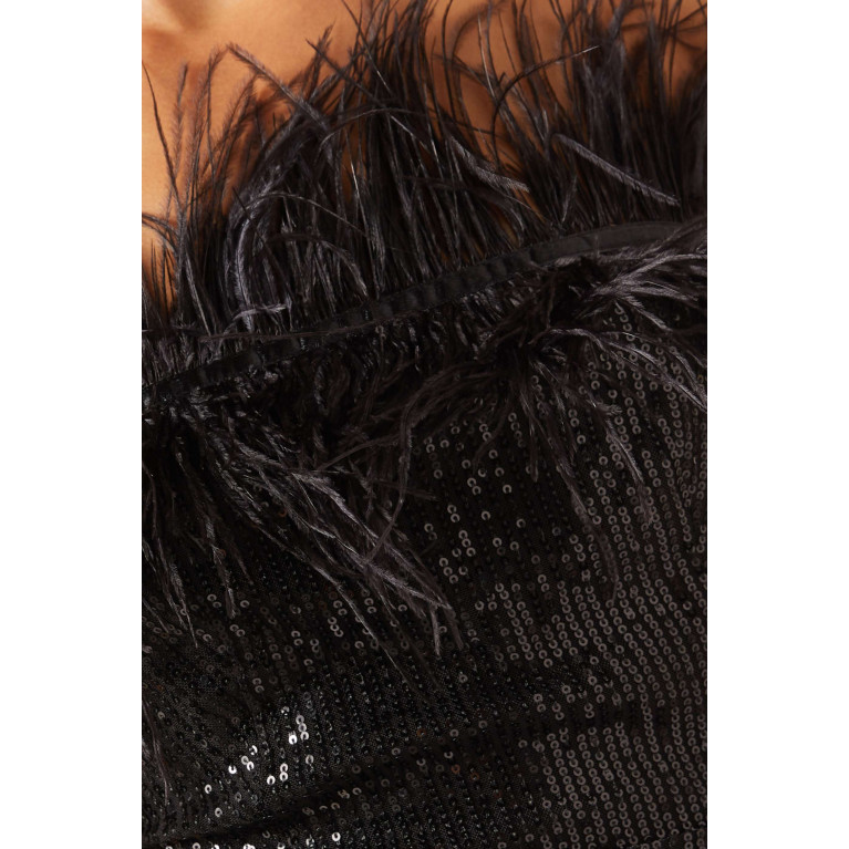 Elle Zeitoune - Slone Maxi Dress in Sequins Black
