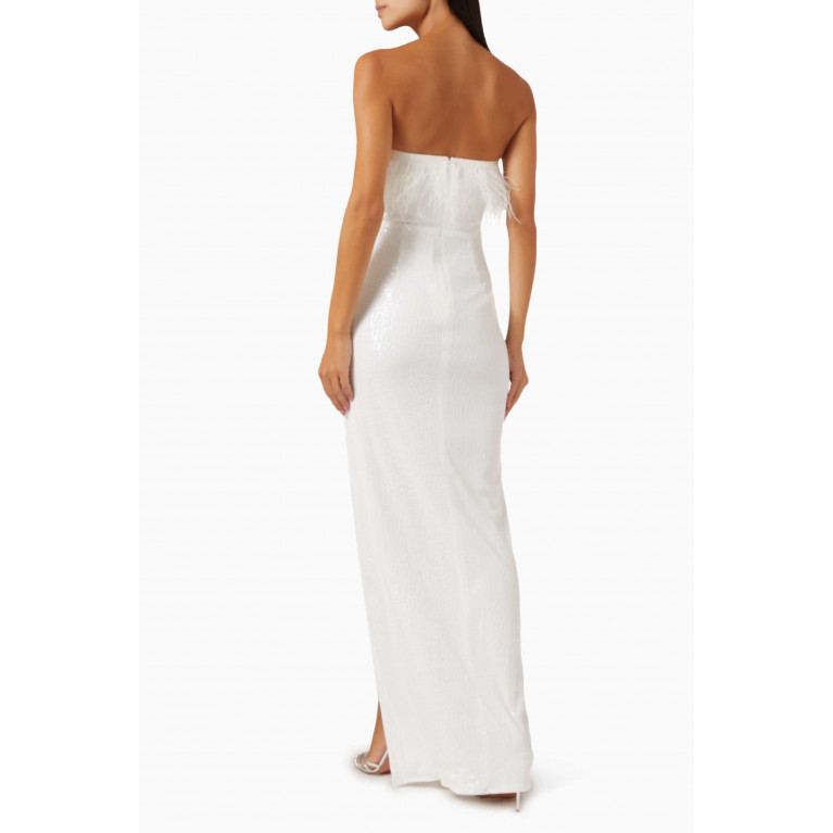 Elle Zeitoune - Slone Maxi Dress in Sequins White