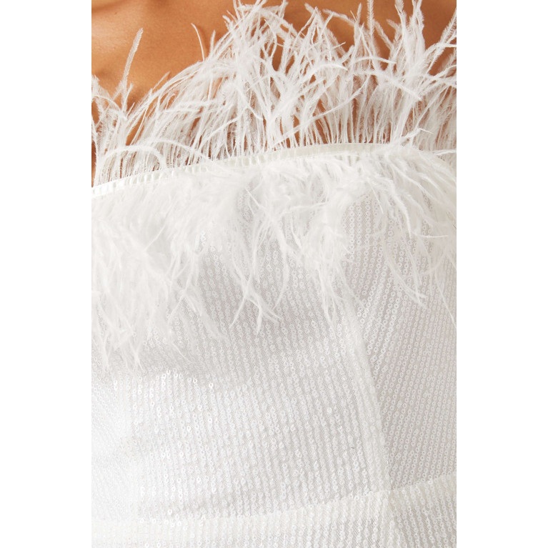 Elle Zeitoune - Slone Maxi Dress in Sequins White