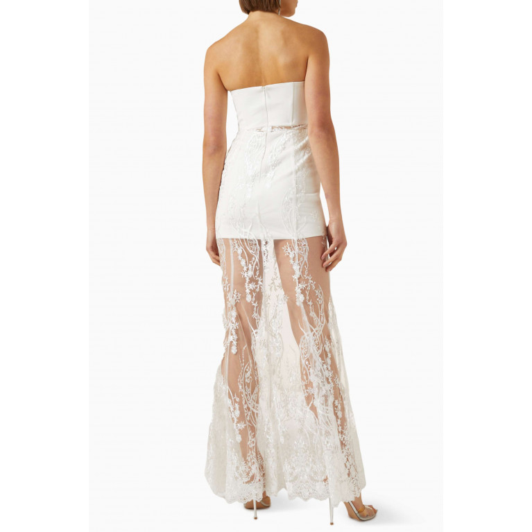 Elle Zeitoune - Sydney Maxi Dress in Lace White