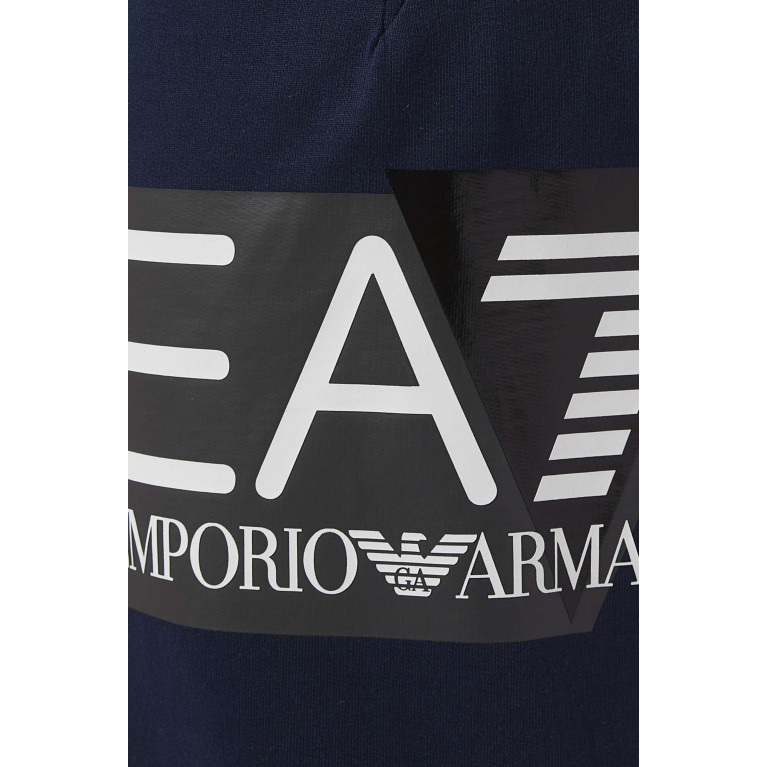 Emporio Armani - EA7 Logo Train Sweatpants in Cotton Blue