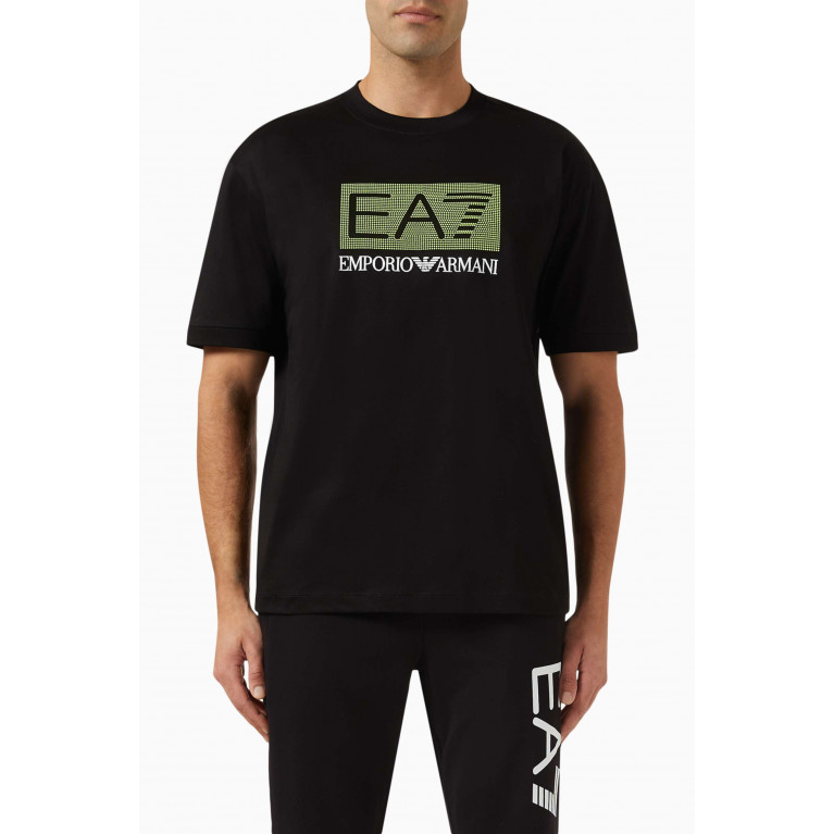 Emporio Armani - EA7 Logo Series T-Shirt in Cotton Black