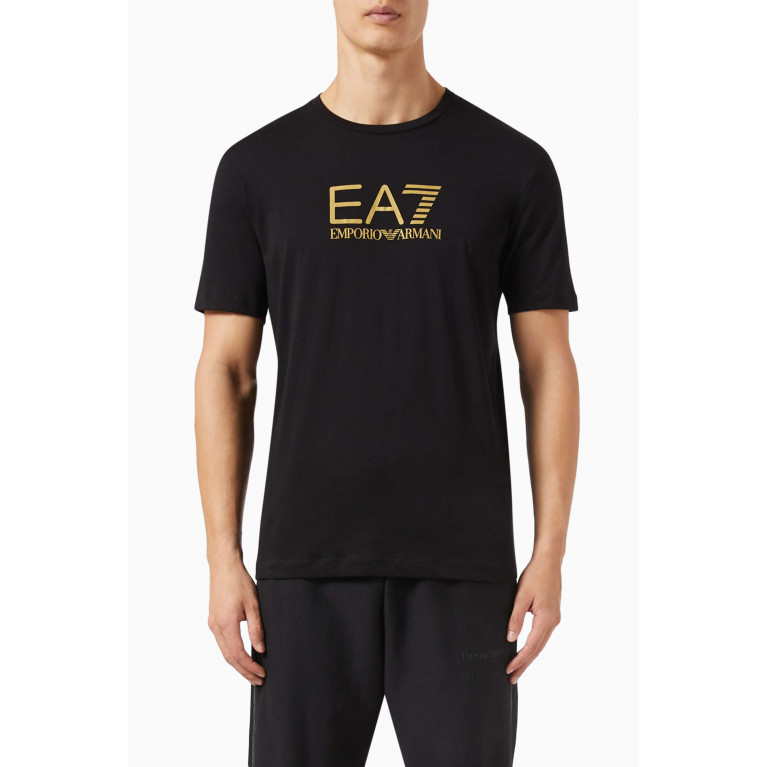 Emporio Armani - EA7 Logo T-shirt in Cotton