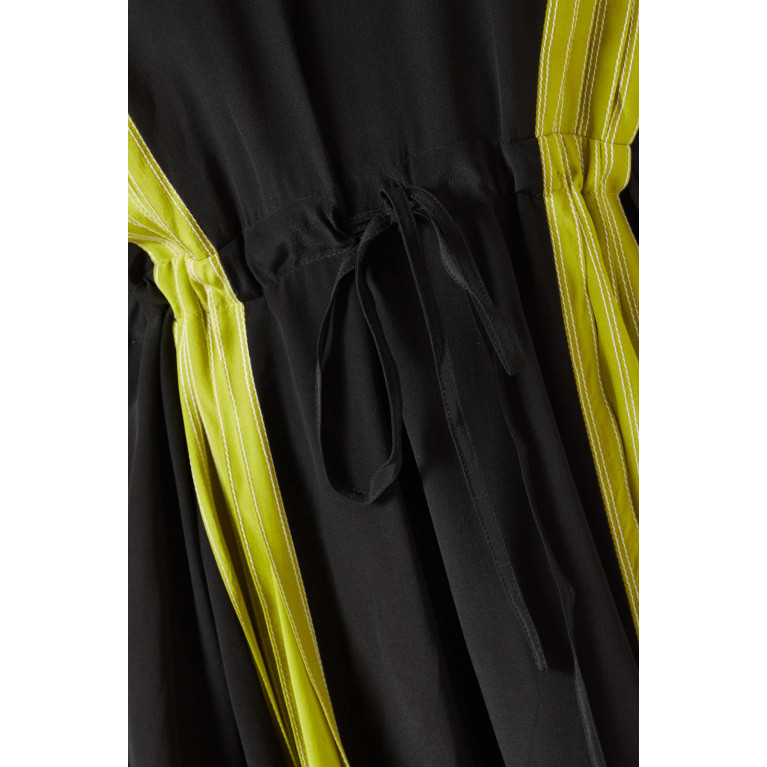 Lovebirds - Panelled Dress in Silk-crepe