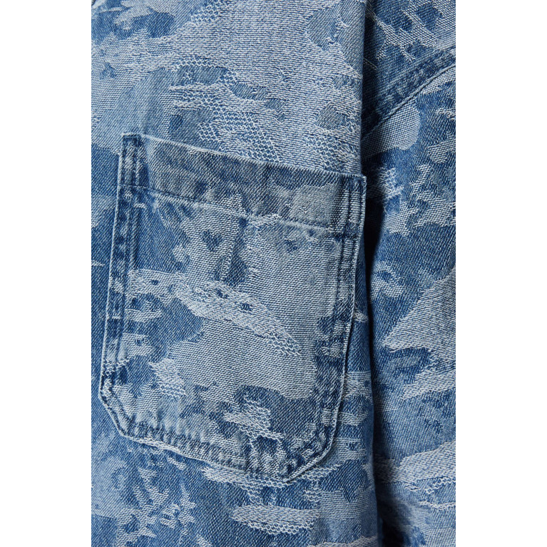 Emporio Armani - Camo-print Shirt in Denim