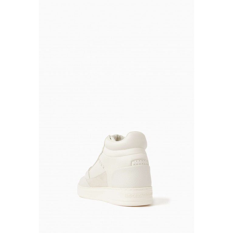 Emporio Armani - ASV High-top Sneakers in Regenerated Leather
