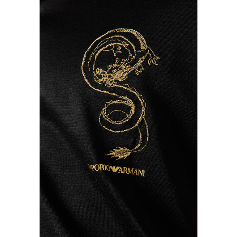 Emporio Armani - Dragon Logo Polo Shirt in Cotton Blend