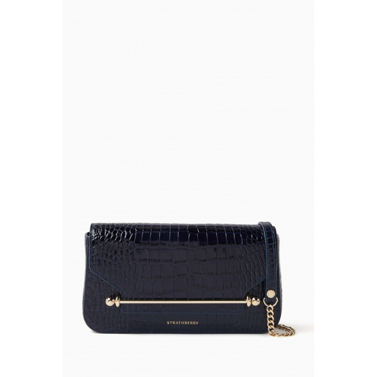 Strathberry - East/West Omni Clutch Bag in Croc-embossed Leather