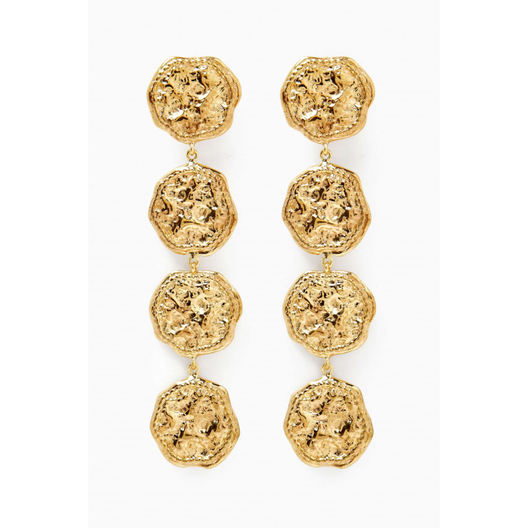 Joanna Laura Constantine - Statement Feminine Waves Earrings in 18kt Gold-plated Brass