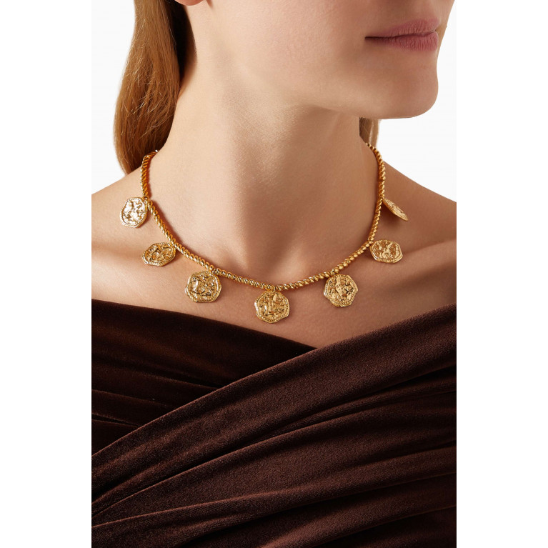 Joanna Laura Constantine - Feminine Waves Necklace in 18kt Gold-plated Brass
