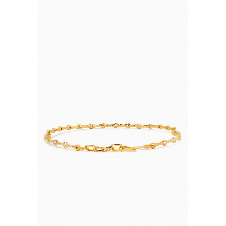 Joanna Laura Constantine - Waves Choker Necklace in 18k Gold-plated Brass
