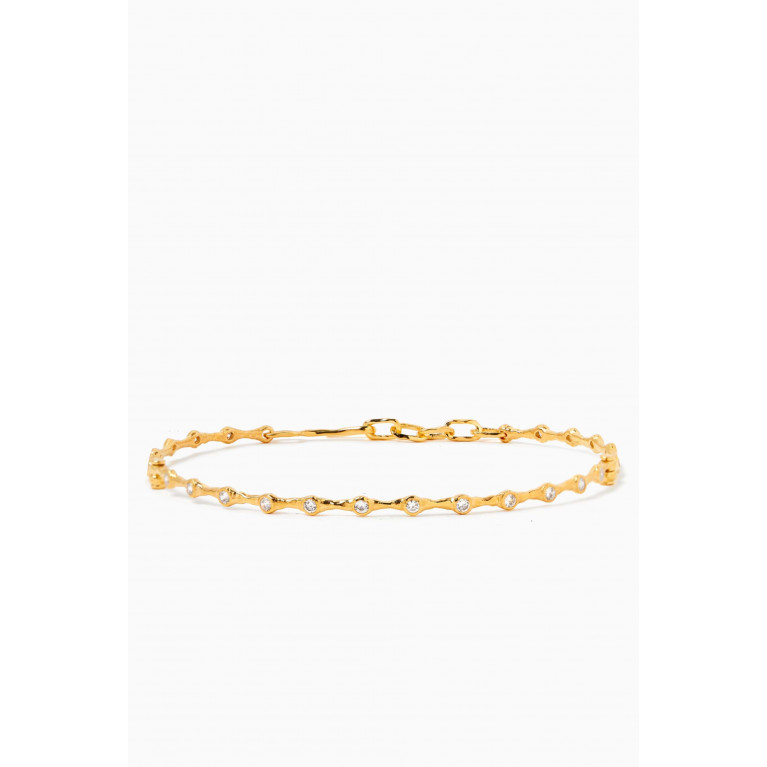 Joanna Laura Constantine - Waves Choker Necklace in 18k Gold-plated Brass