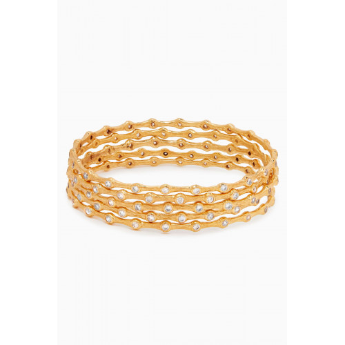 Joanna Laura Constantine - Wave Bangles in 18kt Gold-plated Brass, Set of 5