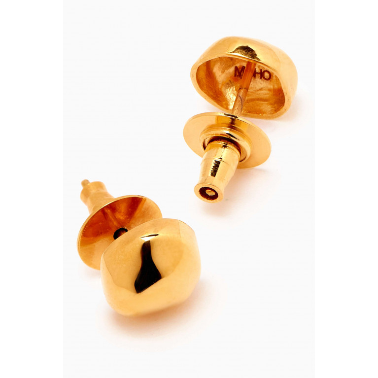 Misho - Mini Gemela Stud Earrings in 22kt Gold-plated Bronze