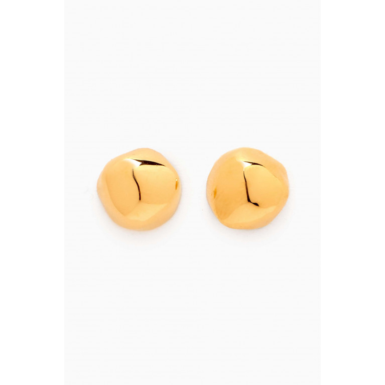 Misho - Mini Gemela Stud Earrings in 22kt Gold-plated Bronze