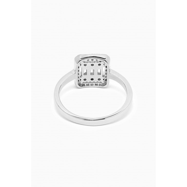 KHAILO SILVER - Square Stone Ring in Sterling Silver
