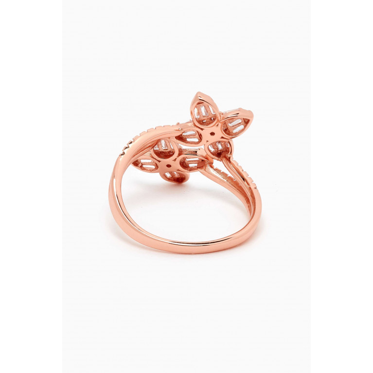 KHAILO SILVER - Flower Ring in Rose Gold-plated Sterling Silver
