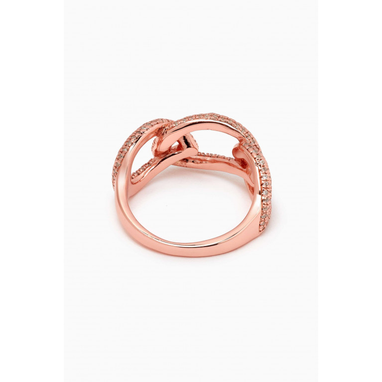 KHAILO SILVER - Chain Link Ring in Rose Gold-plated Sterling Silver