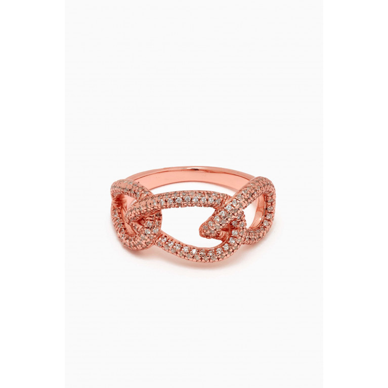 KHAILO SILVER - Chain Link Ring in Rose Gold-plated Sterling Silver
