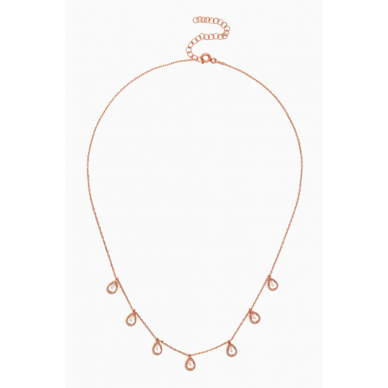 KHAILO SILVER - Stone Necklace in Rose Gold-plated Sterling Silver