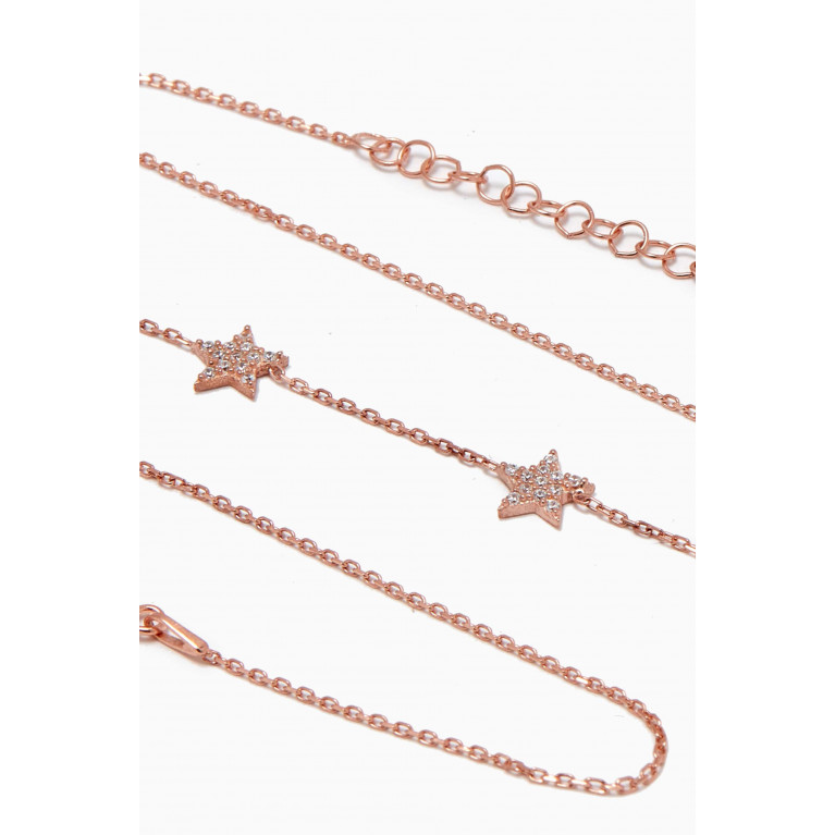 KHAILO SILVER - Star Stone Necklace in Rose Gold-plated Sterling Silver
