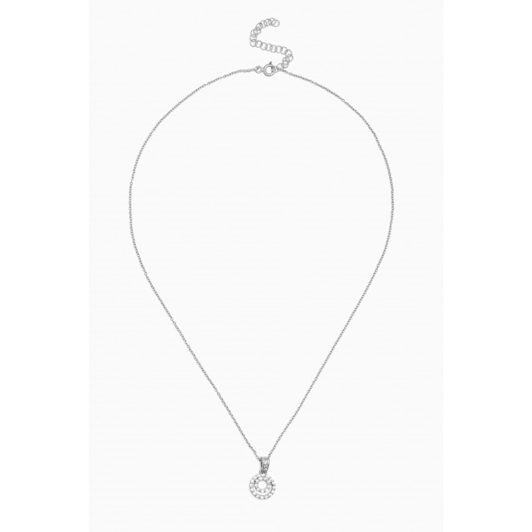 KHAILO SILVER - Crystal Pendant Necklace in Sterling Silver