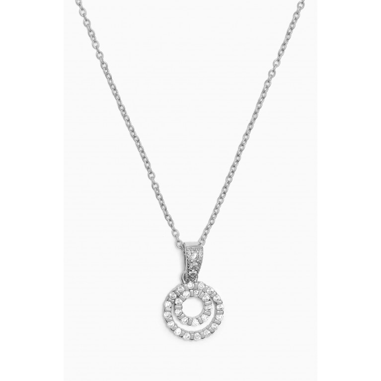 KHAILO SILVER - Crystal Pendant Necklace in Sterling Silver
