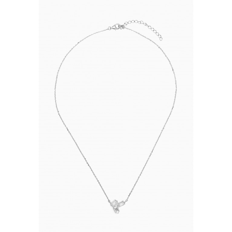 KHAILO SILVER - Cluster Crystal Necklace in Sterling Silver