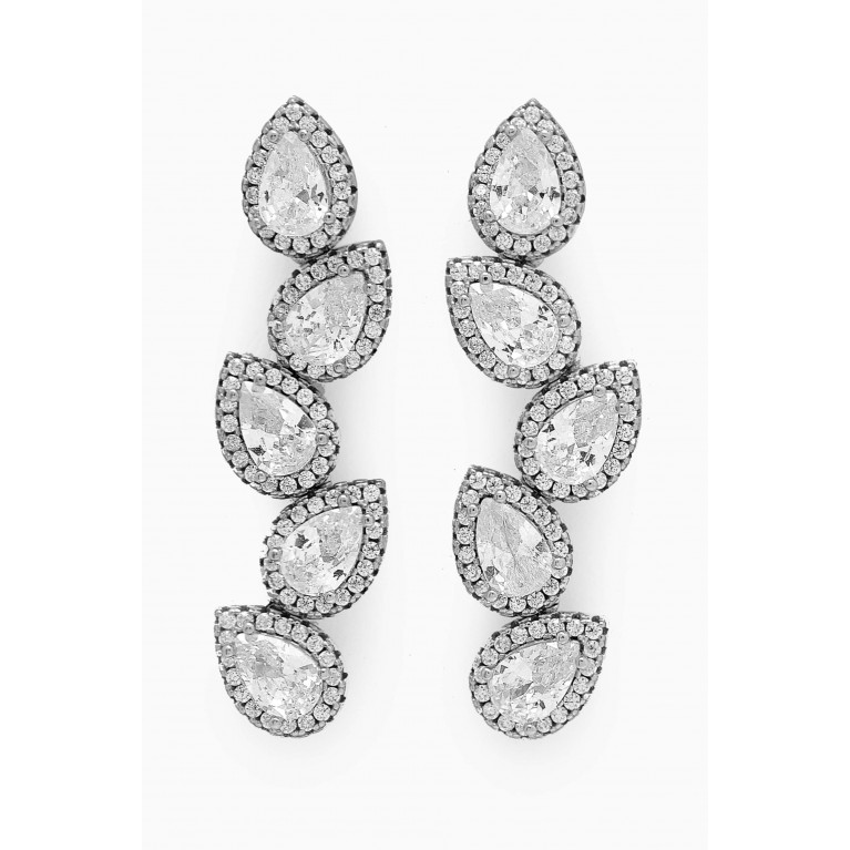KHAILO SILVER - Dangle Drop Earrings in Sterling Silver