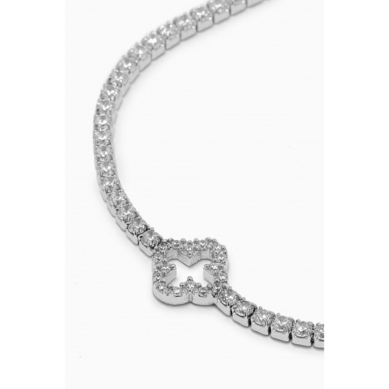 KHAILO SILVER - Clover Stone Bracelet in Sterling Silver