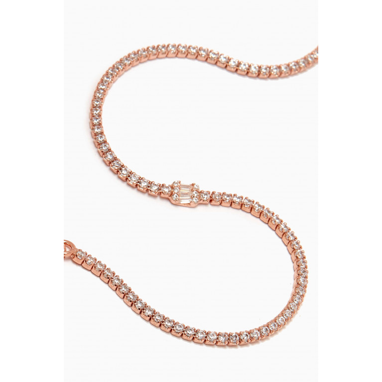 KHAILO SILVER - Stone Bracelet in Rose Gold-plated Sterling Silver