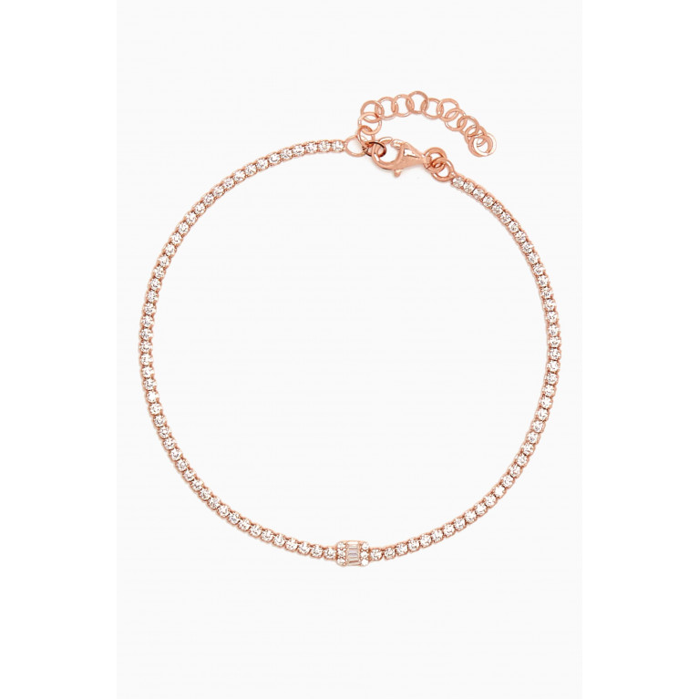 KHAILO SILVER - Stone Bracelet in Rose Gold-plated Sterling Silver