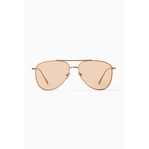 Giorgio Armani - Aviator Sunglasses in Metal Brown