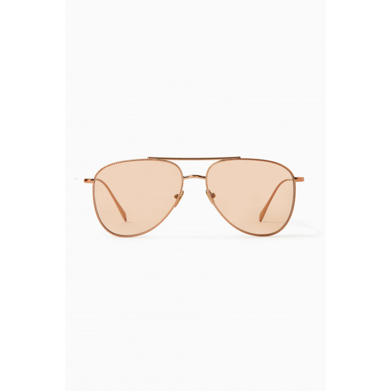 Giorgio Armani - Aviator Sunglasses in Metal Brown