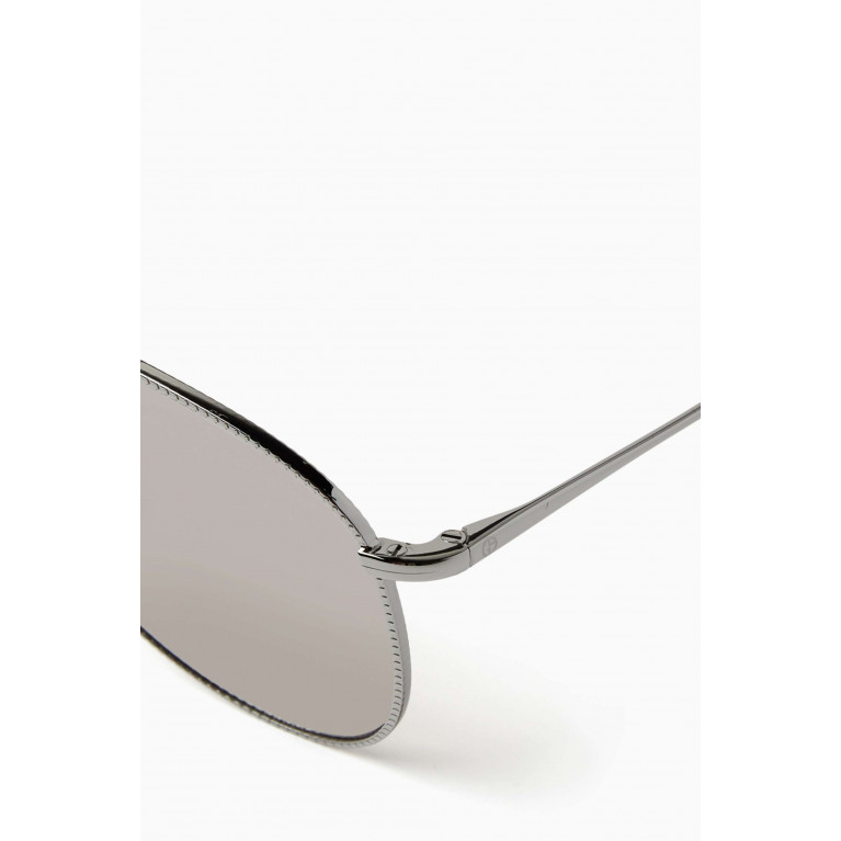 Giorgio Armani - Aviator Sunglasses in Metal Grey