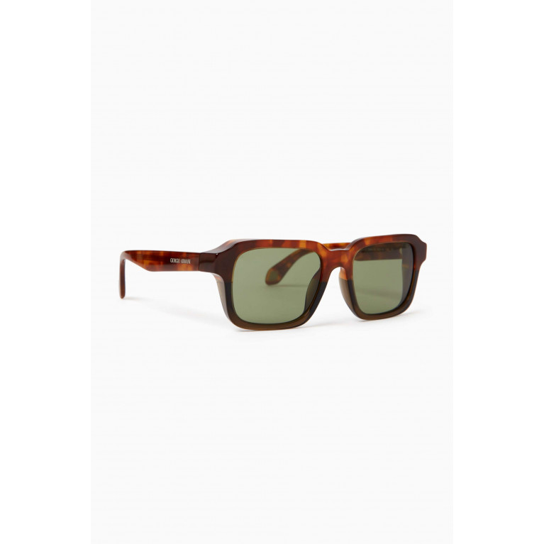 Giorgio Armani - Rectangle Sunglasses in Acetate Green