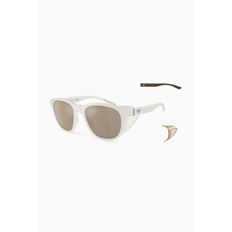 Emporio Armani - D-frame Sunglasses in Acetate Brown