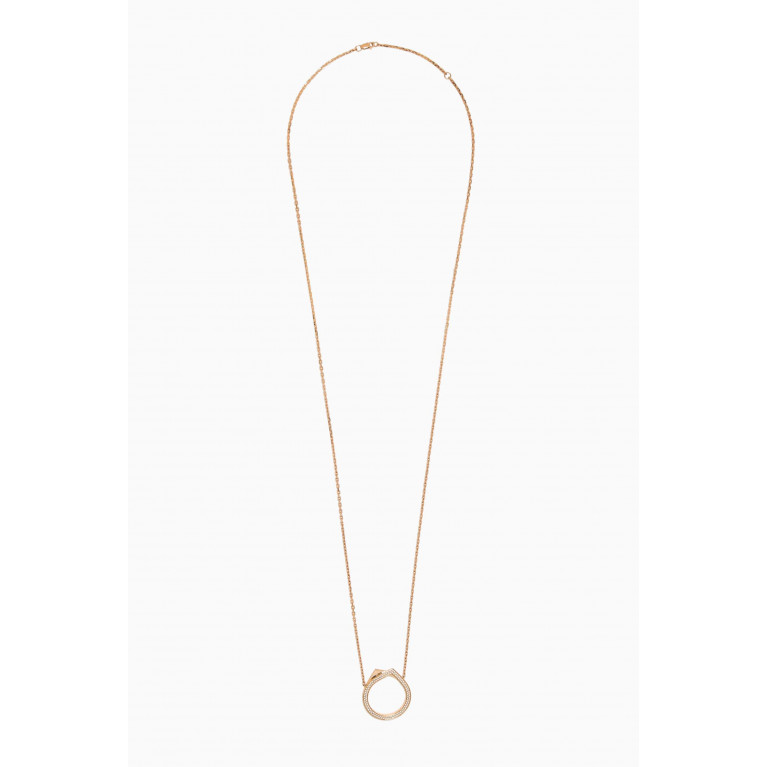 Repossi - Antifer Pavé Diamond Long Necklace in 18kt Rose Gold