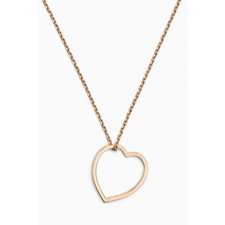 Repossi - Antifer Heart Long Necklace in 18kt Rose Gold