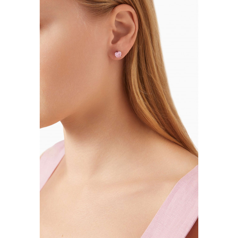 Tai Jewelry - Crystal Heart Studs in Sterling Silver