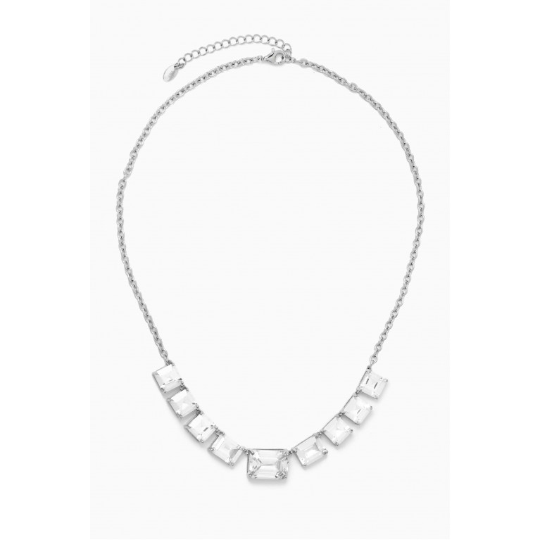 Tai Jewelry - Chunky Emerald-cut Necklace in Sterling Silver Silver
