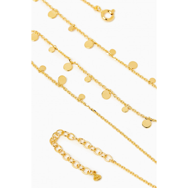 Tai Jewelry - Discs Chain Necklace in Gold-vermeil