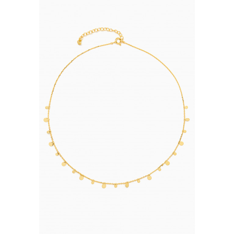 Tai Jewelry - Discs Chain Necklace in Gold-vermeil