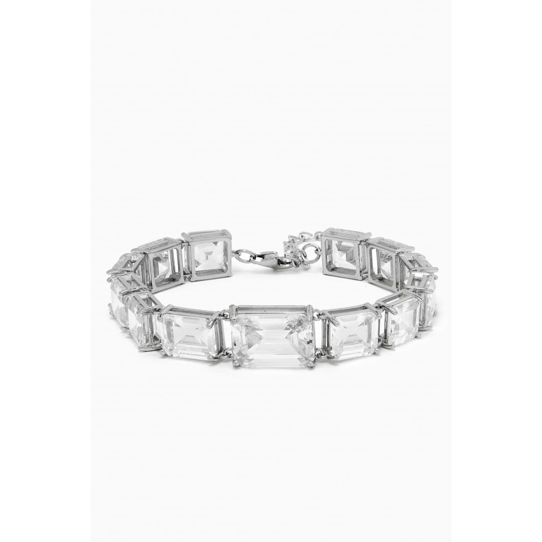 Tai Jewelry - Chunky Emerald-cut Bracelet in Sterling SIlver Silver
