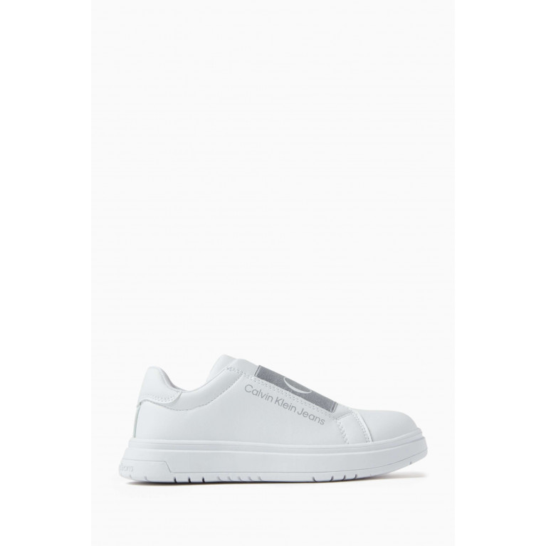 Calvin Klein - Logo Slip-on Sneakers in Faux-leather